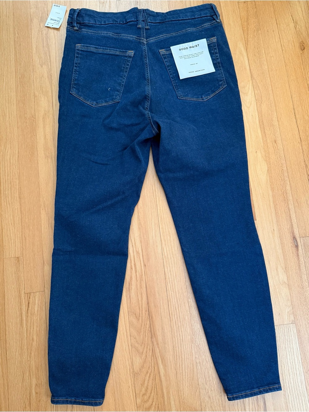 🆕 NWT Good American ALWAYS FITS 14-18 blue jeans Good Waist Legs Skinny 29” 💙 👖